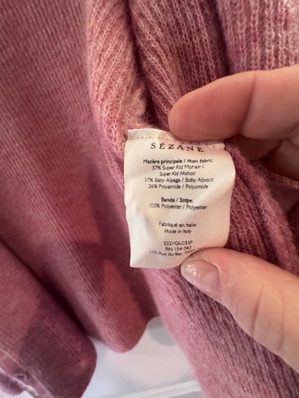Sezane Gaspard Cardigan Bois De Rose - Size XXS - Picture 4 of 5